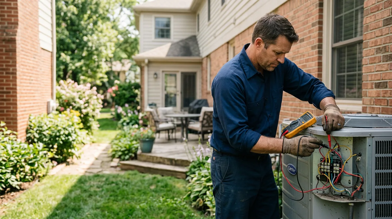 HVAC technician working near South Range, WI
